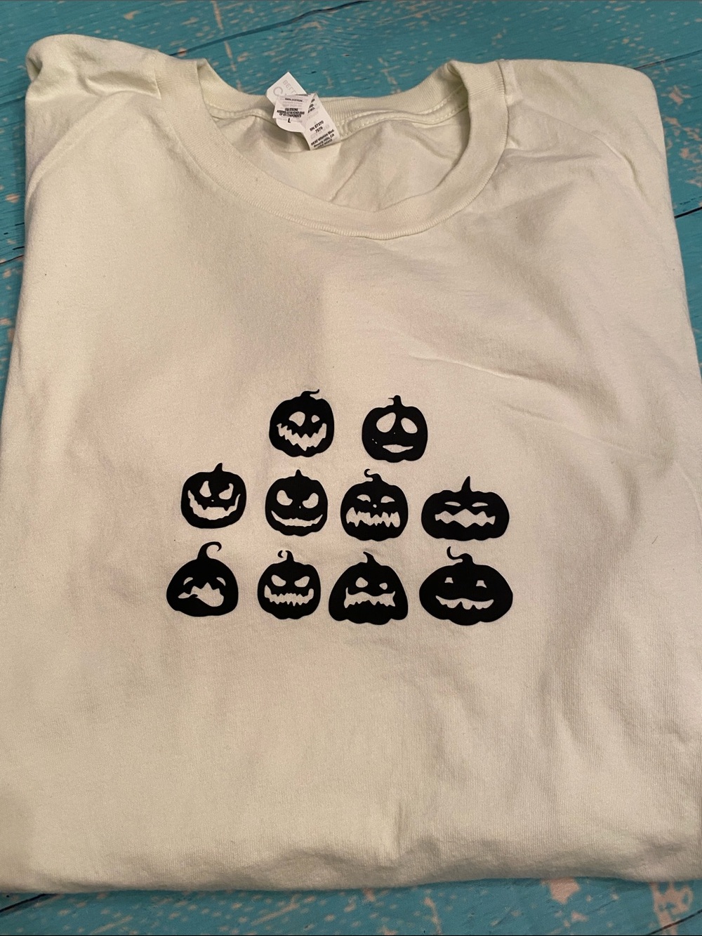 Light Green Pumpkin Graphic T-Shirt